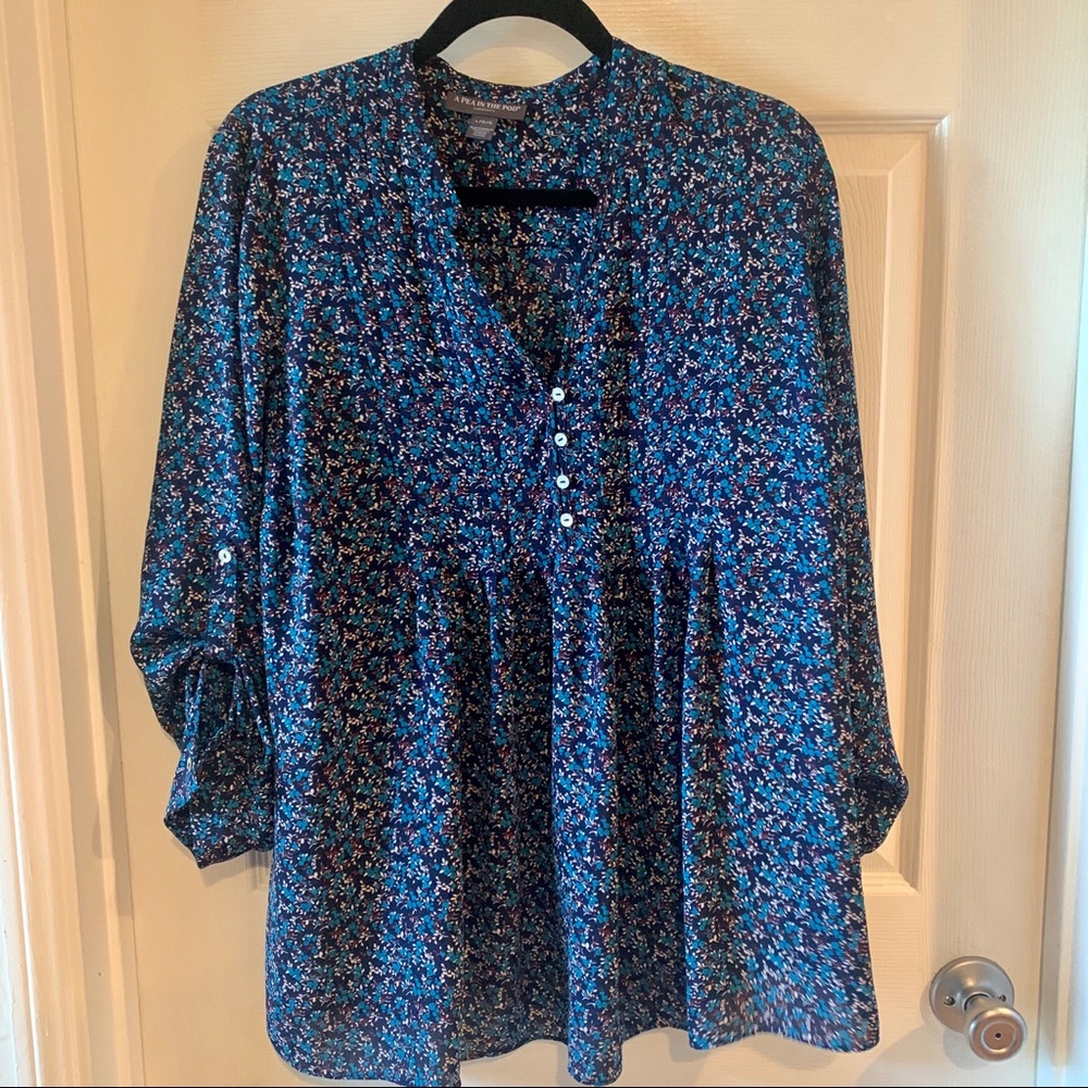Button Front Maternity Blouse